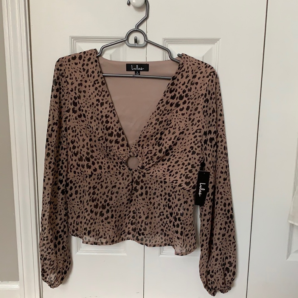 Lulus Cheetah print blouse